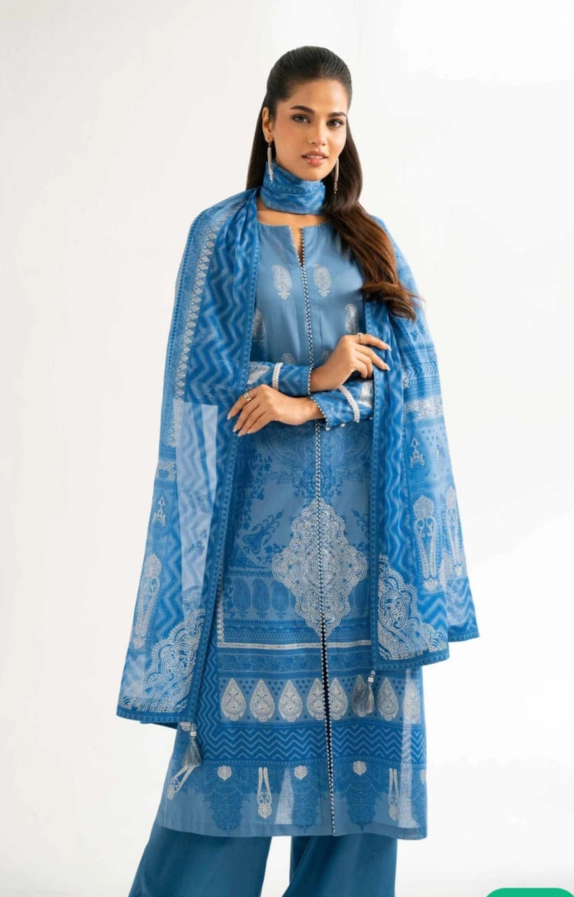 Shop the Nishat Unstitched 3 Piece Premium Lawn Suit in Black. Soft premium lawn fabric with an elegant printed shirt, dupatta, and trouser. Order now from SH Galleria.