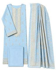 nishat Unstiched 3 piece premium quality - sky blue
